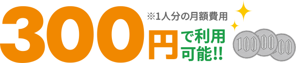 300円で利用可能！