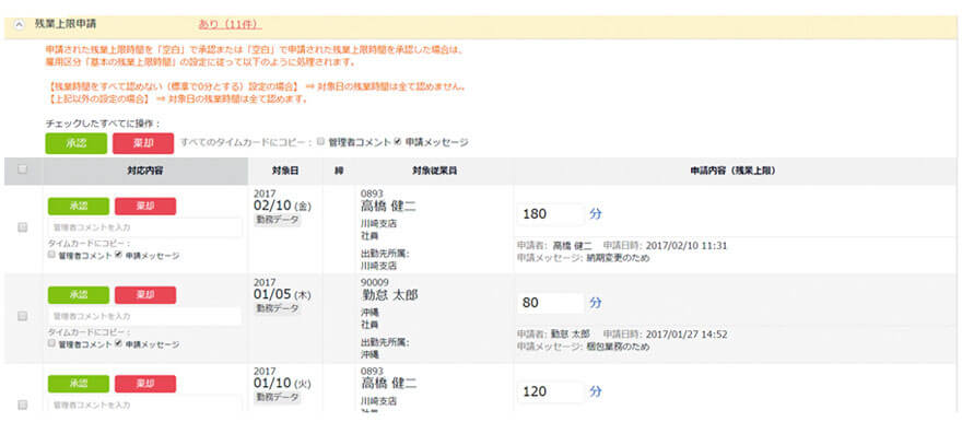 有給休暇や残業の申請・承認も、PCや携帯電話からお手軽アクセス！