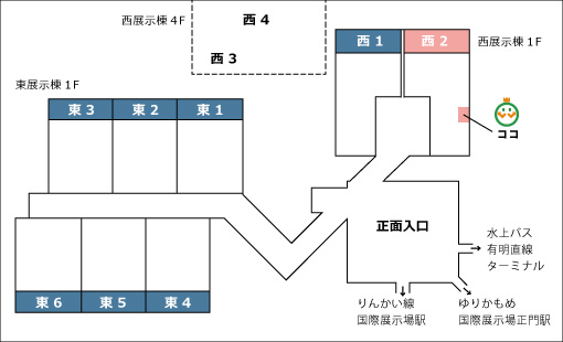 ブースまでの経路図