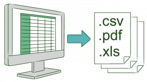 帳票出力(Excel・CSV・PDF)