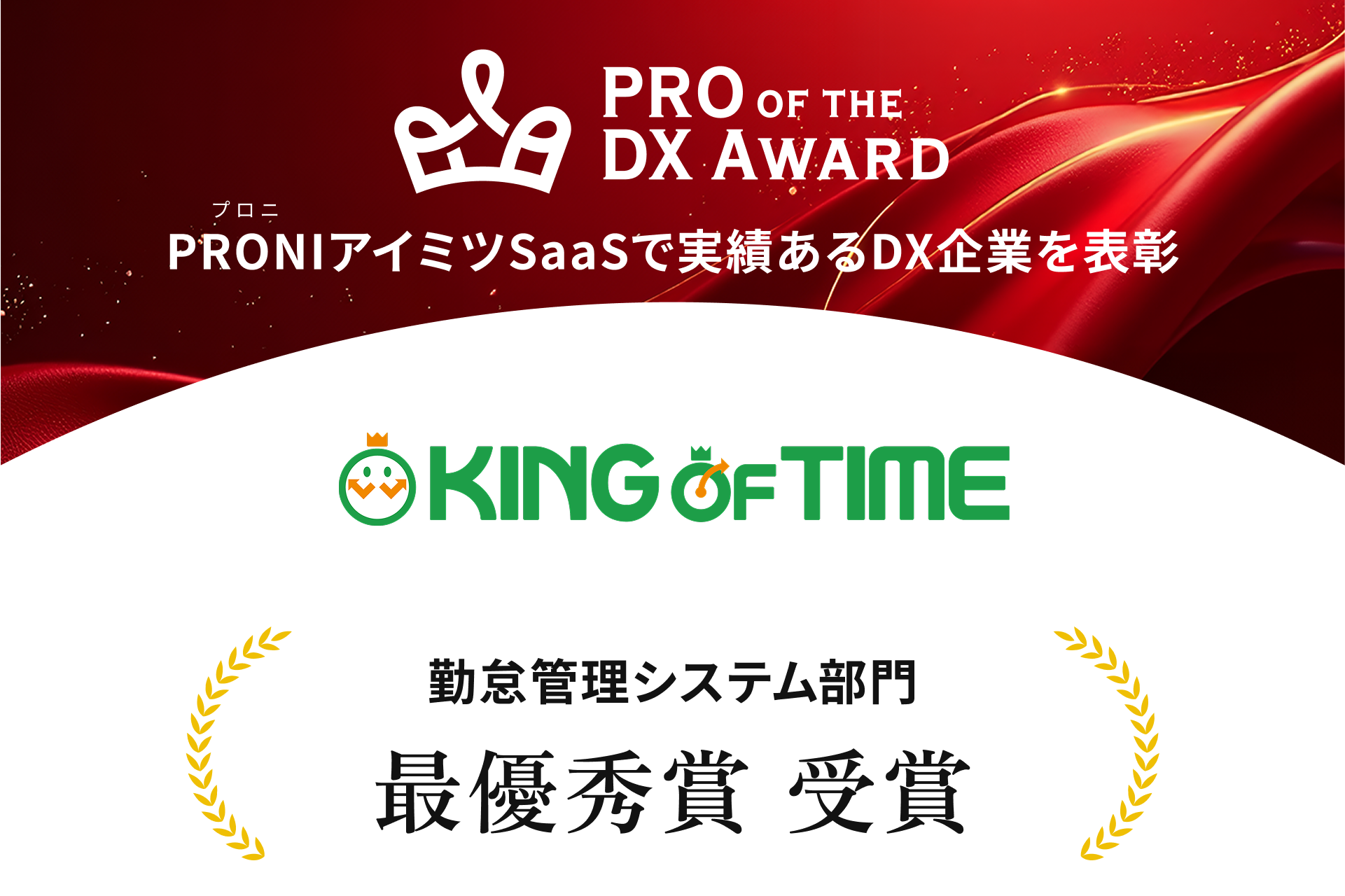 KING OF TIMEが「PRO OF THE DX AWARD」で最優秀賞を受賞