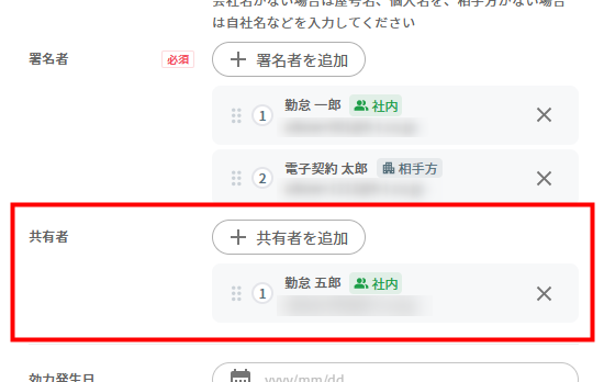 書類共有者